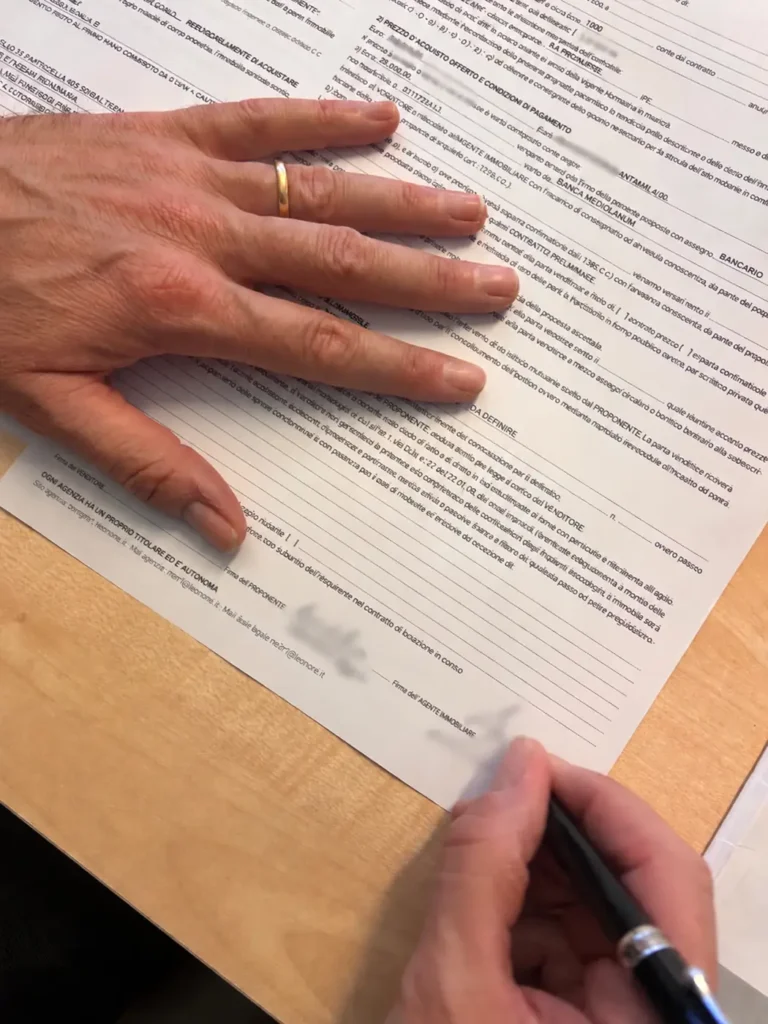 firma proposta di acquisto